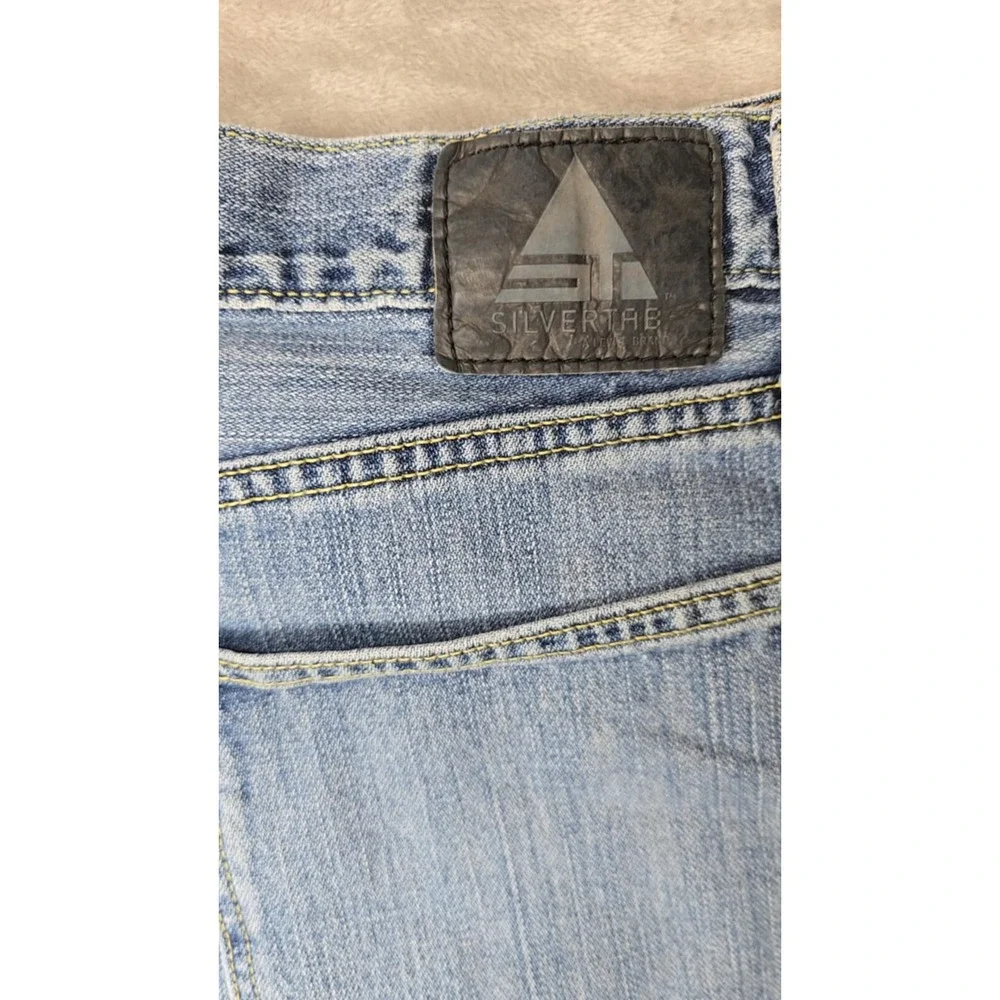 Vintage Levis SilverTab Jeans Mens 36x34 Y2K Low Rise Loose Fit Baggy Light Wash